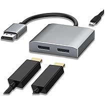 デュアルモニター　パソコン MSTハブ／DisplayPort 1.4接続／デュアルモニター／5K60Hz DP